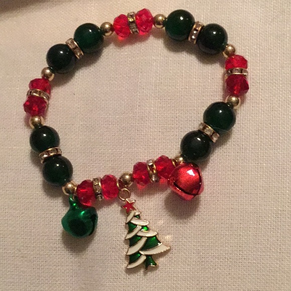 ๐NWT Just Too Gorgeous Xmas Tree Elastic Style Bracelet One Size Fits All ๐ - Picture 2 of 7